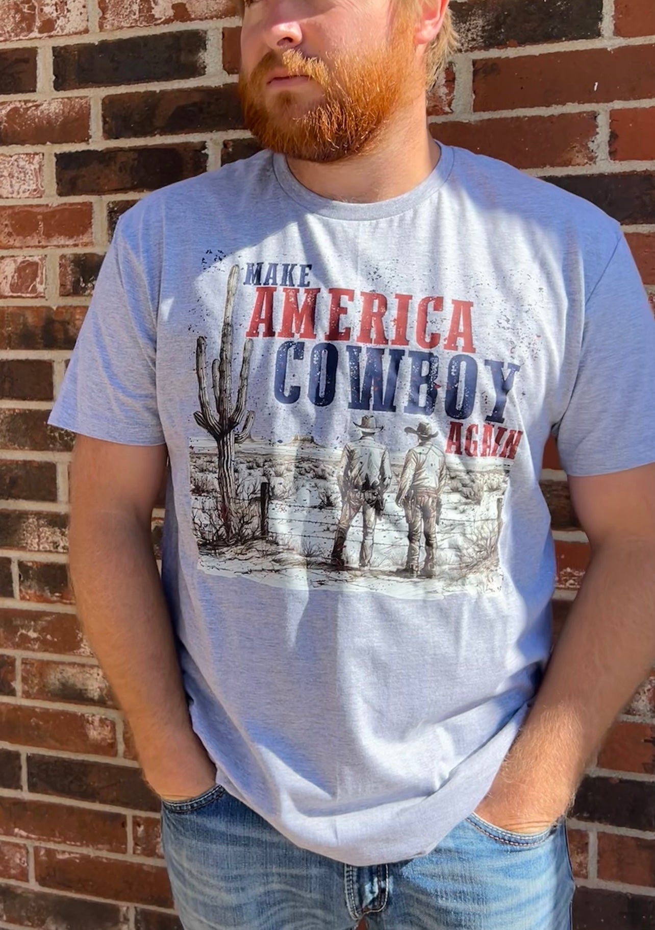 Make America Cowboy Again Western Sweatshirts & Tees