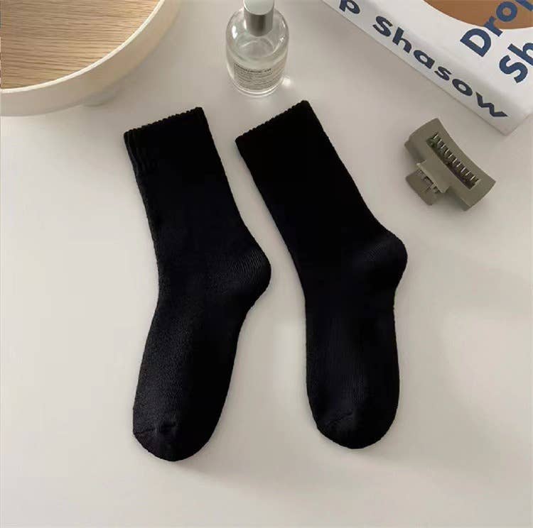 Ladies Inside Velvet Solid Color Socks SKASC4182