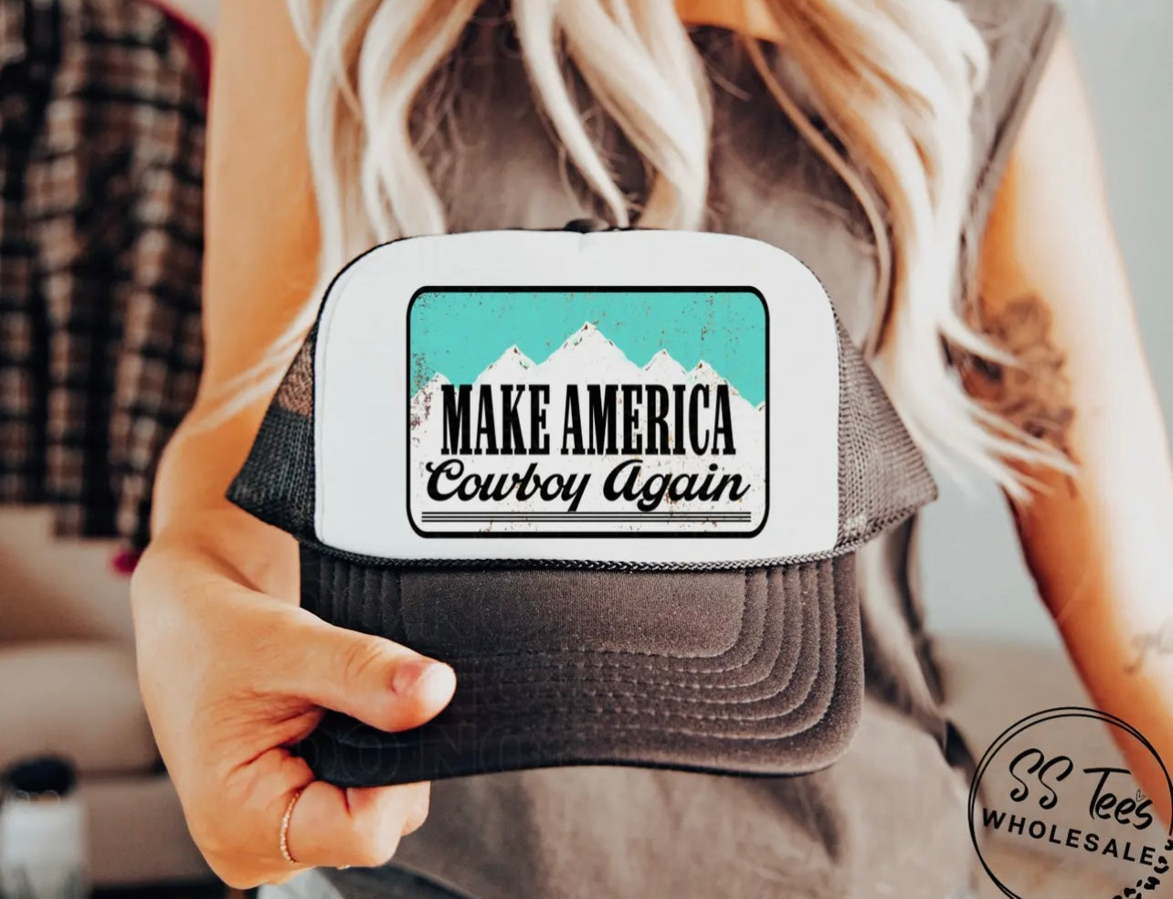Trucker hat - make America cowboy again