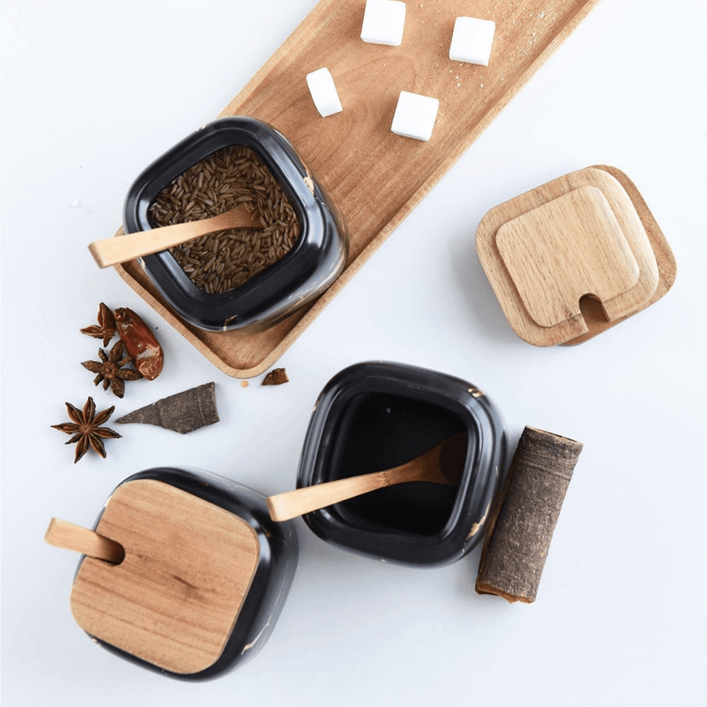 Marble Porcelain Kitchen Seasoning Set