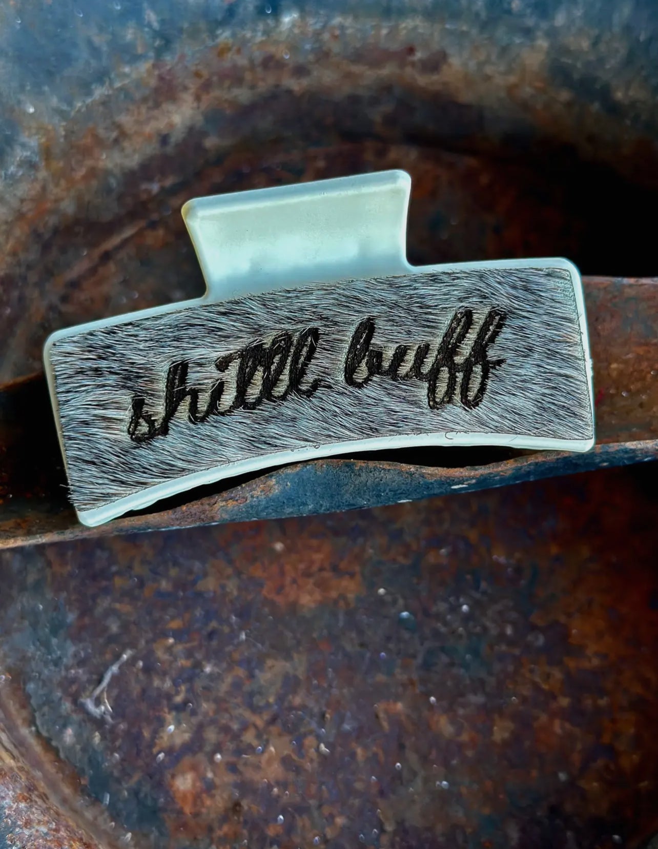 Cowhide claw clip